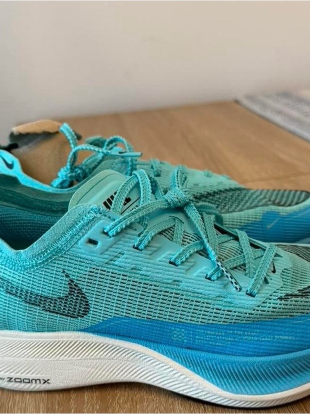 Nike zoom x Vaporfly Women's Teal/Turquoise Running Shoes - Breathable Mesh